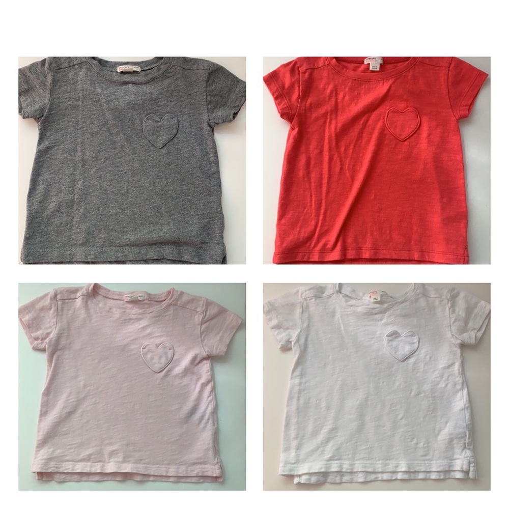 j Crew crew cuts heart pocket t bundle